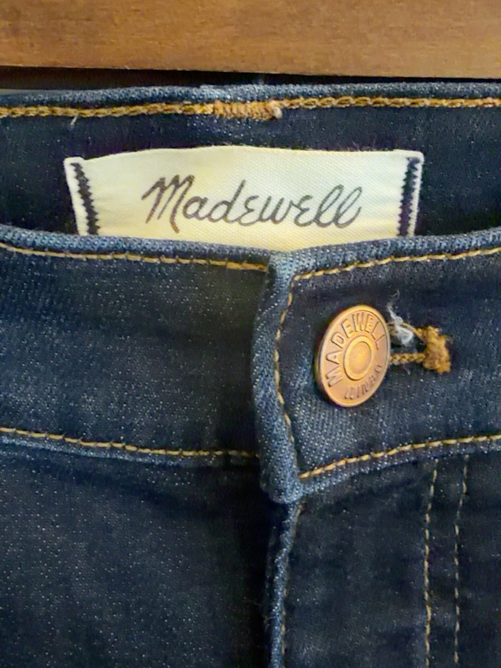 Madewell 9” Mid-Rise Skinny Jeans Size 26 Dark Wash Stretch Denim - Picture 5 of 8